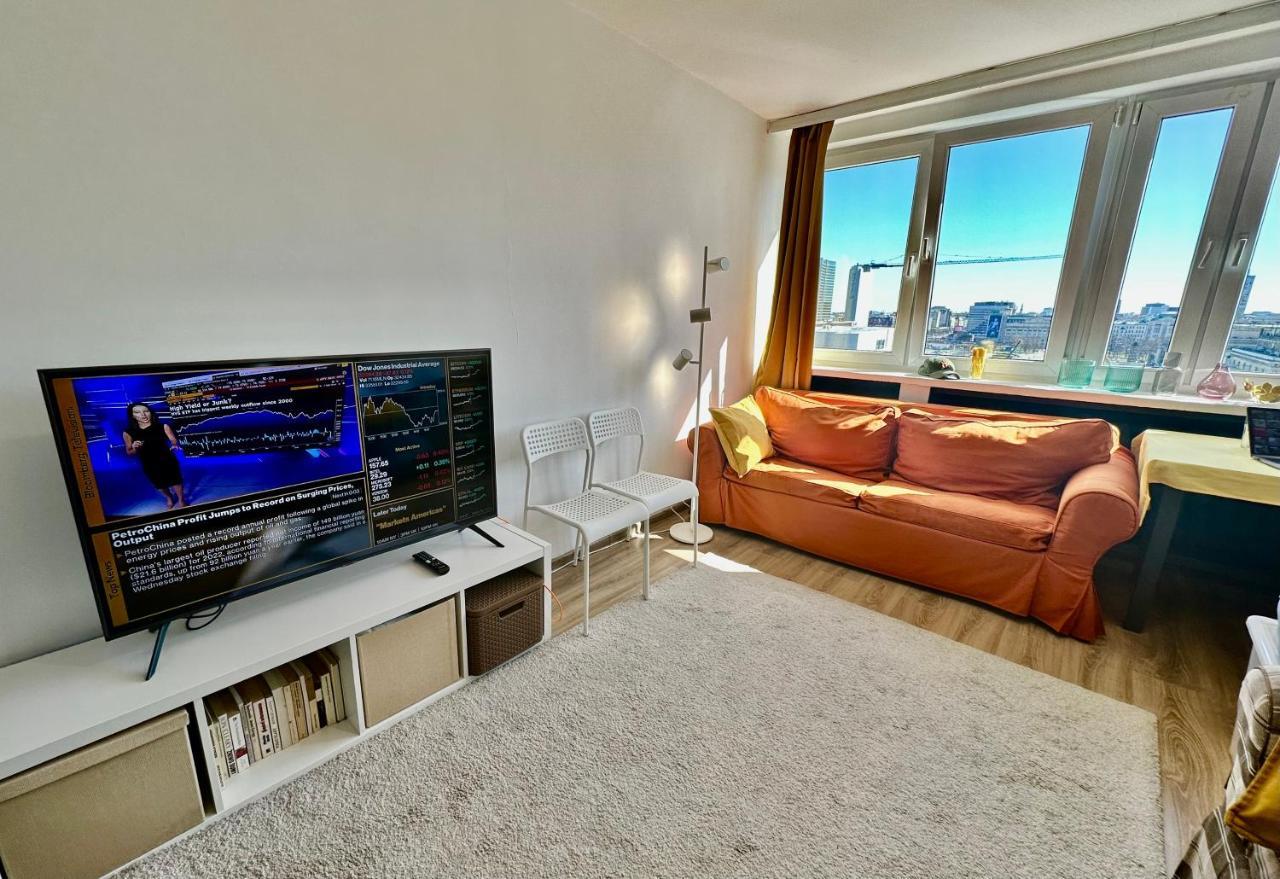 Super Apartament Brown 2X Metro Nowy Wifi Netflix Spotify Panorama Miasta Varsavia Esterno foto