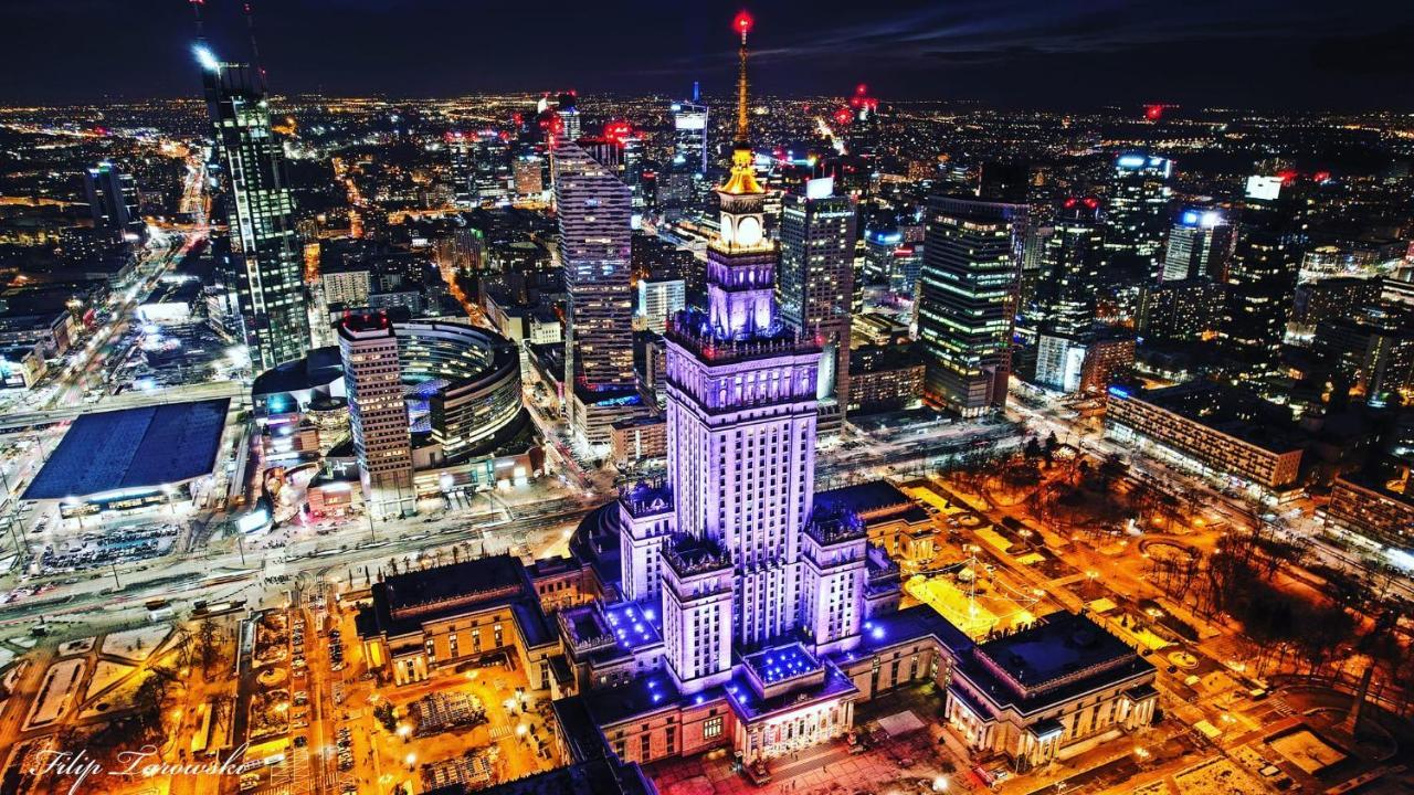 Super Apartament Brown 2X Metro Nowy Wifi Netflix Spotify Panorama Miasta Varsavia Esterno foto